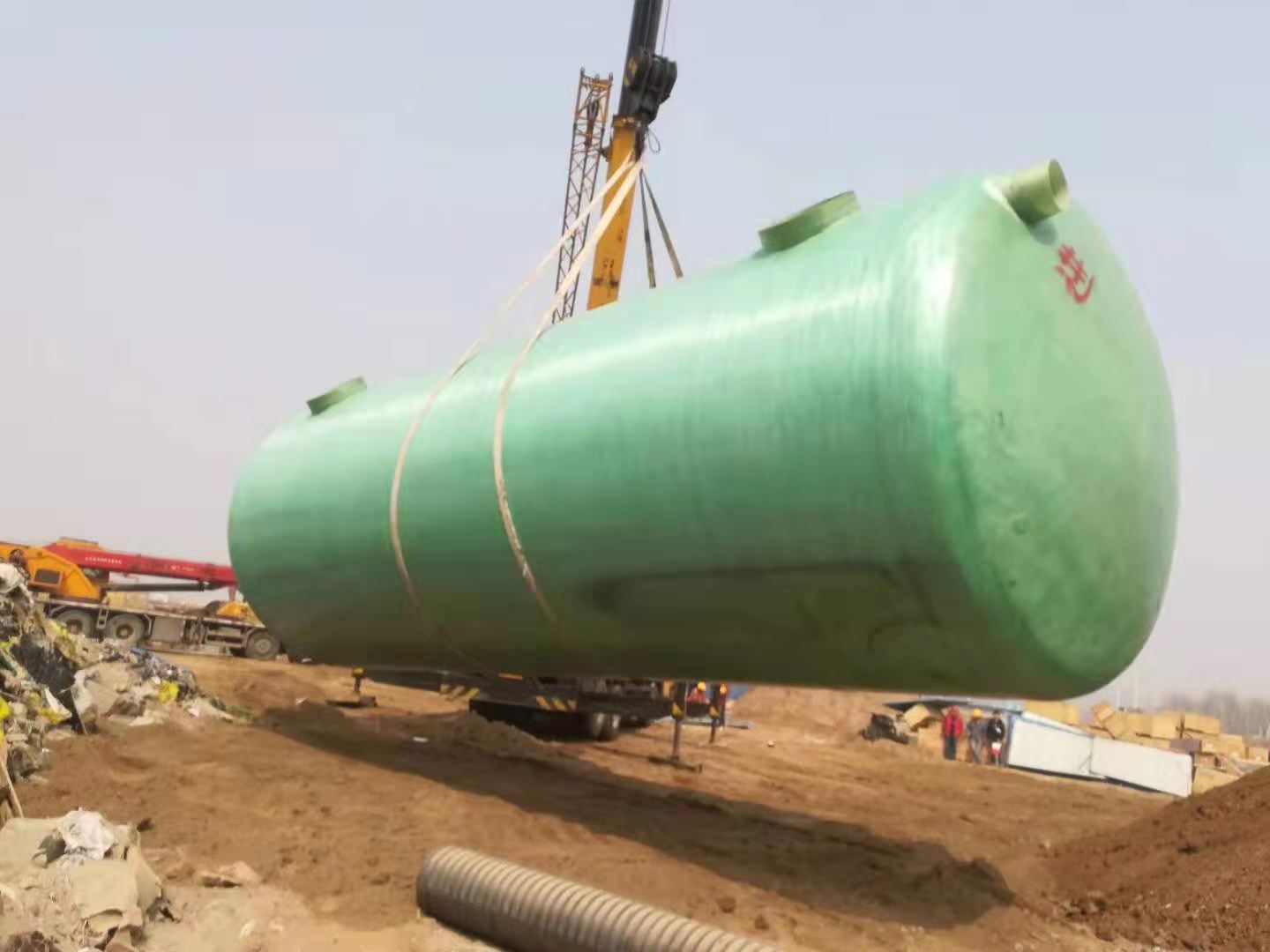 河南100立方化糞池吊裝中